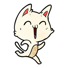 happy cartoon cat