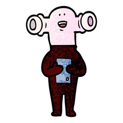 friendly cartoon alien
