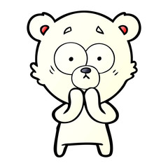worried polar bear cartoon