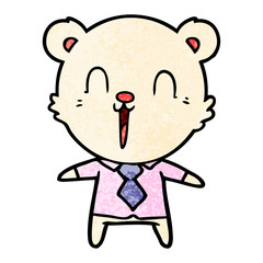 happy cartoon polar bear