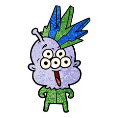 happy cartoon alien