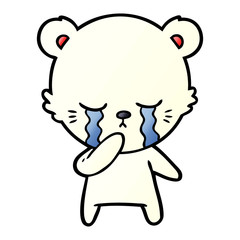 sad little polar bear cartoon