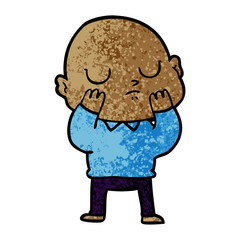 cartoon bald man