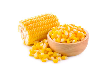 Corn isolated on white background.
