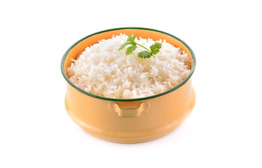 Fototapeta na wymiar Rice on white background