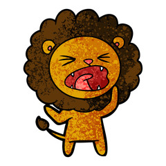cartoon angry lion