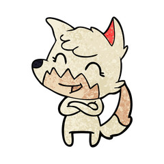 happy cartoon fox