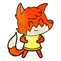 cartoon happy fox