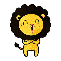 laughing lion cartoon