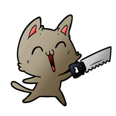 happy cartoon cat