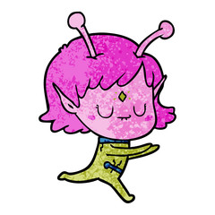 cartoon alien girl