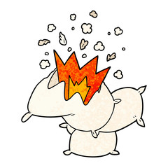 cartoon pillow fight