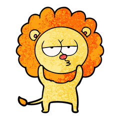 cartoon bored lion