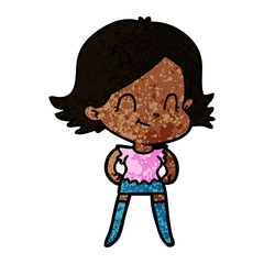 cartoon friendly girl