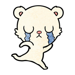 sad little polar bear cartoon