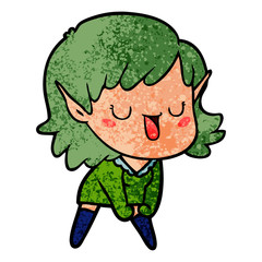 cartoon elf girl