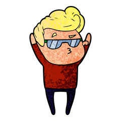 cartoon cool guy