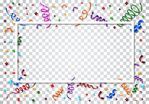 Colorful Confetti on White Background