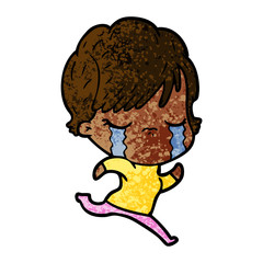 cartoon woman crying