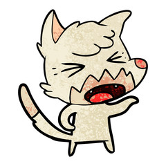 angry cartoon fox