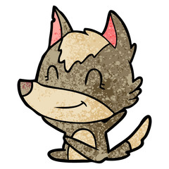 friendly cartoon wolf