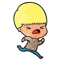 Obraz premium cartoon stressed man