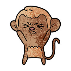 cartoon angry monkey