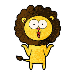 happy cartoon lion