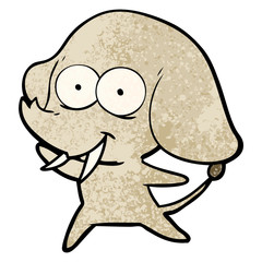 happy cartoon elephant