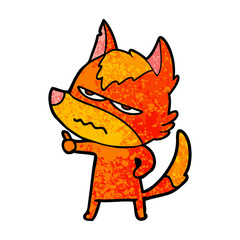 angry fox cartoon character