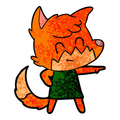 cartoon friendly fox