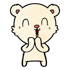 happy cartoon polar bear