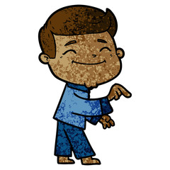 happy cartoon man