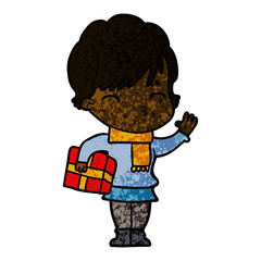 cartoon woman thinking