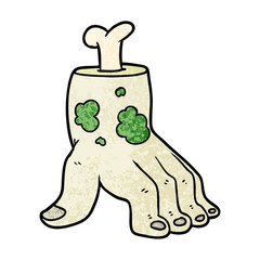 spooky zombie hand cartoon