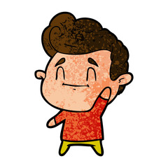 happy cartoon man