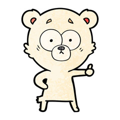 nervous polar bear cartoon