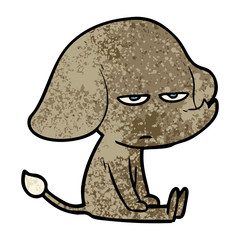 annoyed cartoon elephant