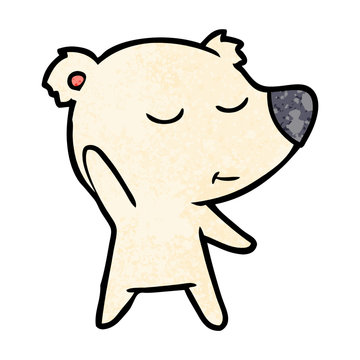 happy cartoon polar bear