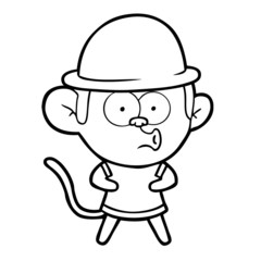 cartoon surprised monkey