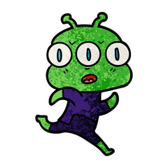 cartoon three eyed alien