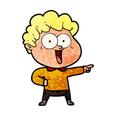 cartoon happy man