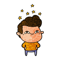cartoon excited man