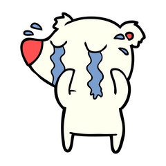 sad little polar bear cartoon