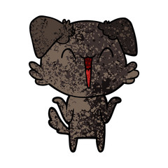 happy little dog cartoon