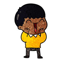cartoon happy man