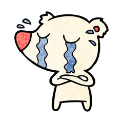 sad little polar bear cartoon