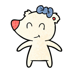 happy polar bear cartoon