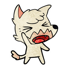 angry cartoon fox
