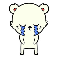 sad little polar bear cartoon